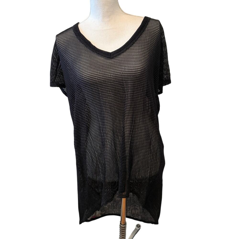 Jordan Taylor Fishnet Swimsuit Cover Up Black L